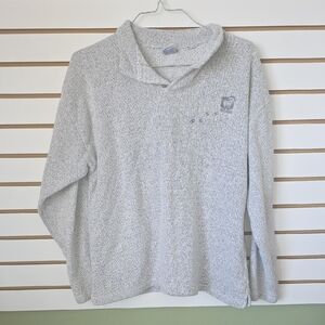 Michigan Embroided Long Sleeve Vneck Sweatshirt Lg